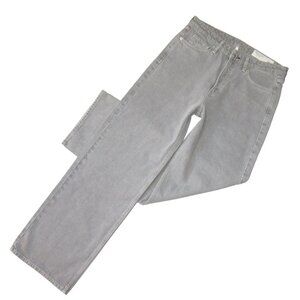 NWT rag & bone Logan Mid-Rise Wide-Leg in High Rise Gray Rigid Denim Jeans 28